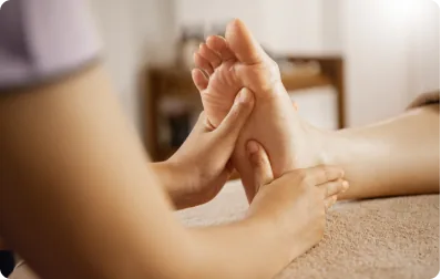Foot reflexology massage